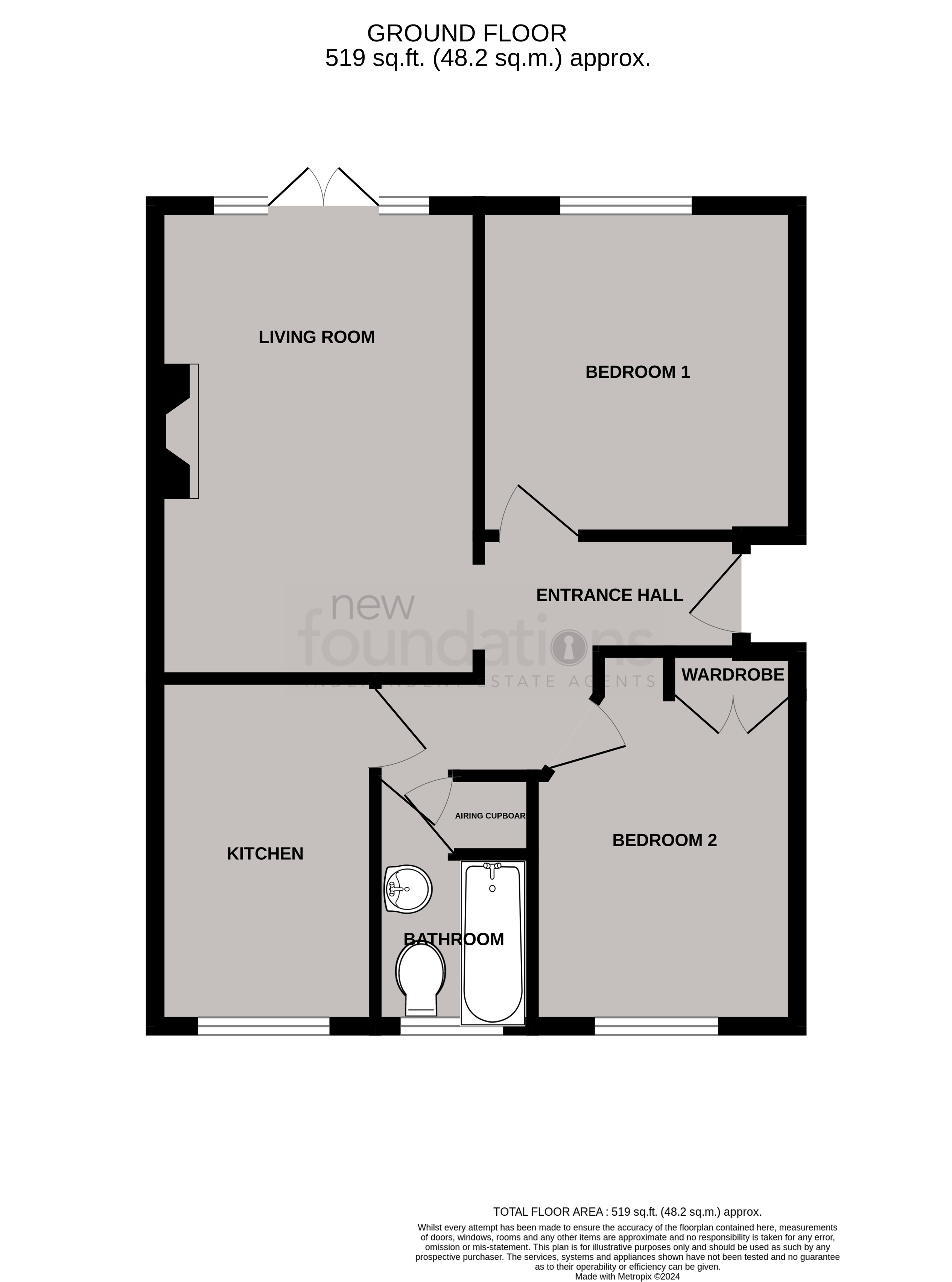 Floorplans For Georgian Close, Bexhill-on-Sea, East Sussex