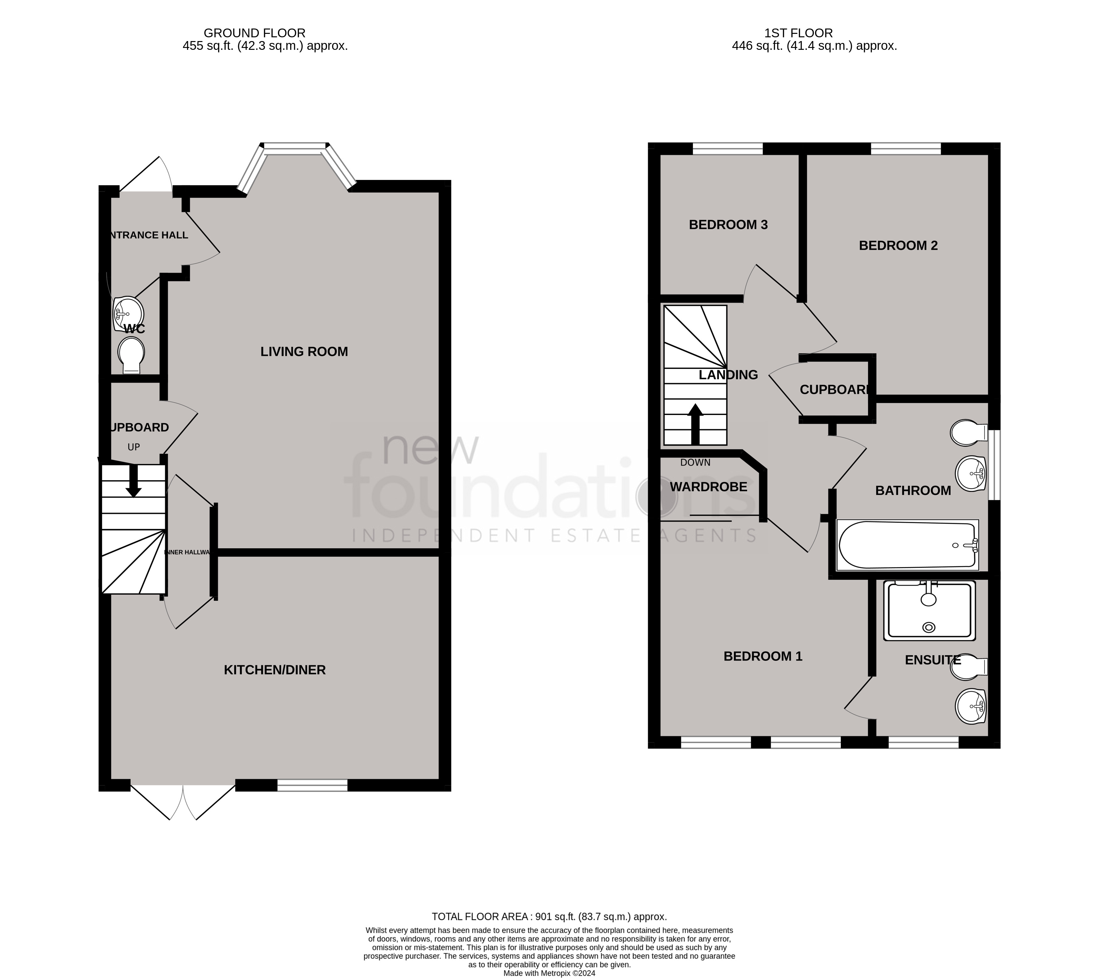 Floorplans For Pelton Close, Bexhill-on-Sea, East Sussex